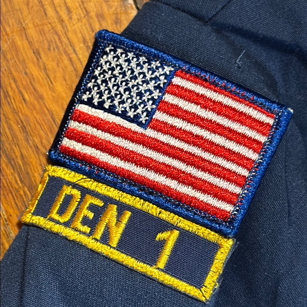 BOY SCOUTS of AMERICA Navy Blue Uniform Dress‎ Shirt 'Unhandy' Demerit Badge Y/L - Picture 4 of 12